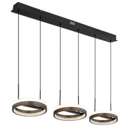 Netlighting Della Pendant Ceiling Light Matt Black 3x LED 30006000K - thumbnail 1