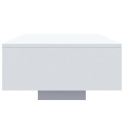 Berkfield Home Coffee Table with LED Lights White 85x55x31 cm - Size: 85 x 55 x 31 cm - thumbnail 6