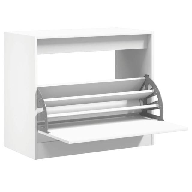 Berkfield Home Shoe Cabinet White 80x42x69 cm Engineered Wood - Size: 80 x 42 x 69 cm - image 1