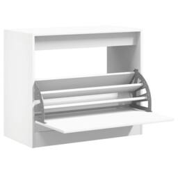 Berkfield Home Shoe Cabinet White 80x42x69 cm Engineered Wood - Size: 80 x 42 x 69 cm - thumbnail 1