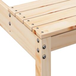 Berkfield Home Picnic Table 110x134x75 cm Solid Wood Pine in Brown - Size: 110 x 134 x 75 cm - thumbnail 7