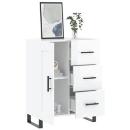 Berkfield Home Sideboard High Gloss White 69.5x34x90 cm Engineered Wood - thumbnail 4