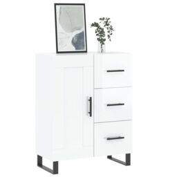 Berkfield Home Sideboard High Gloss White 69.5x34x90 cm Engineered Wood - thumbnail 3