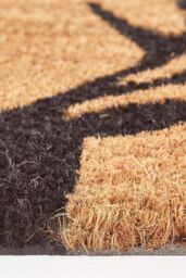 Homescapes Black Stag Silhouette Non-Slip Coir Doormat in Blue - Size: 40 cm x 60 cm - thumbnail 3