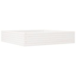 Berkfield Home Garden Planter White 110x110x23 cm Solid Wood Pine - Size: 110 x 110 x 23 cm - thumbnail 2