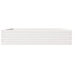 Berkfield Home Garden Planter White 110x110x23 cm Solid Wood Pine - Size: 110 x 110 x 23 cm - thumbnail 6