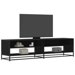 Berkfield Home TV Cabinet Black 180.5x40x46 cm Engineered Wood - thumbnail 2