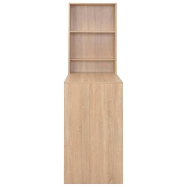 Berkfield Home Comfortable Bar Table with Cabinet Oak 115x59x200 cm in Light Tan - Size: 115 x 59 x 200 cm - image 1