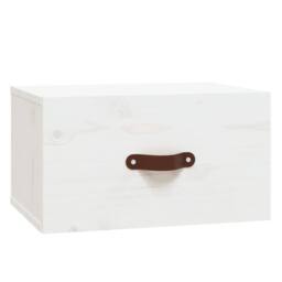 Berkfield Home Beautiful Wall-mounted Bedside Cabinet White 40x29.5x22 cm - thumbnail 3