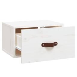 Berkfield Home Beautiful Wall-mounted Bedside Cabinet White 40x29.5x22 cm - thumbnail 7