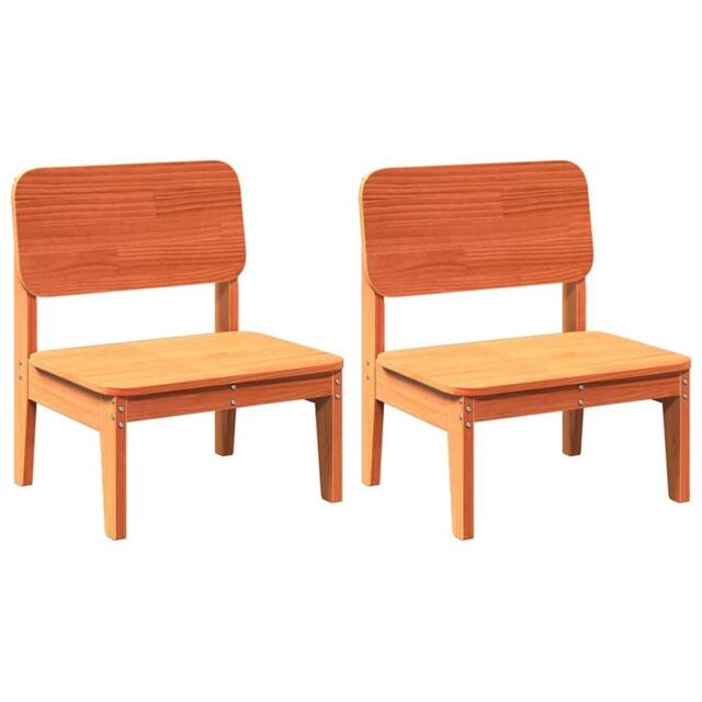 Berkfield Home Garden Chairs 2 pcs Wax Brown 60x52.5x72 cm Solid Wood Pine - image 1
