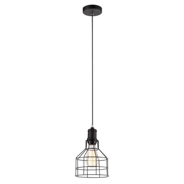 Netlighting Industrial & Retro Hanging Pendant Black Black Metal Shade E27