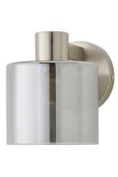ValueLights Demi Smoked Glass Cup Wall Light in Metallic Silver - thumbnail 6