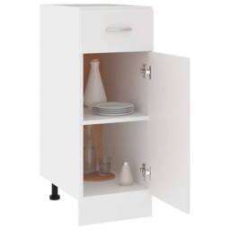 Berkfield Home Drawer Bottom Cabinet White 30x46x81.5 cm Engineered Wood - thumbnail 4