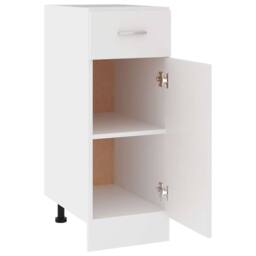 Berkfield Home Drawer Bottom Cabinet White 30x46x81.5 cm Engineered Wood - thumbnail 6