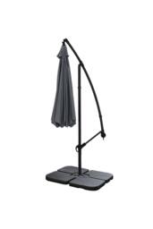 Garden Sanctuary Garden 3m Banana Parasol Large Cantileverwith Cross & Square Base in Dark Grey - thumbnail 5