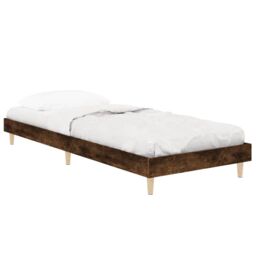 Berkfield Home Bed Frame Smoked Oak 75x190 cm Small Single Engineered Wood in Brown - thumbnail 5
