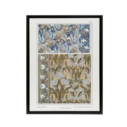 "Artery8 Snowdrops Nouveau Floral Pattern Framed Canvas Wall Art Print Verneuil - Size: W12"" x H16""" - thumbnail 1