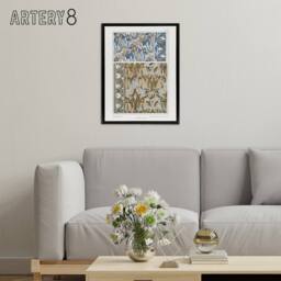 "Artery8 Snowdrops Nouveau Floral Pattern Framed Canvas Wall Art Print Verneuil - Size: W12"" x H16""" - thumbnail 3