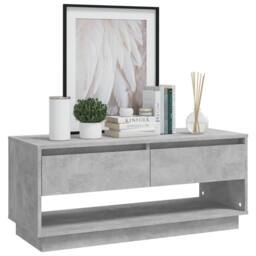Berkfield Home TV Cabinet Concrete Grey 102x41x44 cm Engineered Wood - Size: 102 x 41 x 44 cm - thumbnail 4