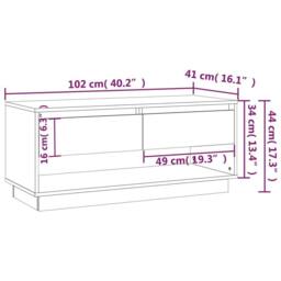 Berkfield Home TV Cabinet Concrete Grey 102x41x44 cm Engineered Wood - Size: 102 x 41 x 44 cm - thumbnail 9