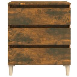 Berkfield Home Sideboard Smoked Oak 60x35x69 cm Engineered Wood in Brown - Size: 60 x 35 x 69 cm - thumbnail 5