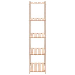 Berkfield Home 5-Tier Storage Racks 2 pcs 80x38x170 cm Solid Pinewood 250 kg in Beige - Size: 80 x 38 x 170 cm - thumbnail 5