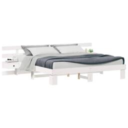 Berkfield Home with Drawer White 200 x 200 cm Wood - thumbnail 3