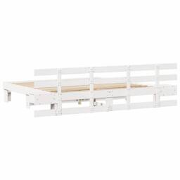 Berkfield Home with Drawer White 200 x 200 cm Wood - thumbnail 7