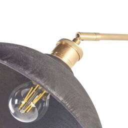 Wyld and Coco Mango Wood Cone Wall Lamp Black Brass Adjustable Rustic Modern - thumbnail 7