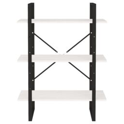 Berkfield Home 3-Tier Book Cabinet White 80x30x105 cm Solid Pine Wood - Size: 80 x 30 x 105 cm - thumbnail 5