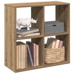 Berkfield Home Room Divider Bookcase Artisan Oak 69.5x29x69.5 cm Engineered Wood in Brown - thumbnail 5