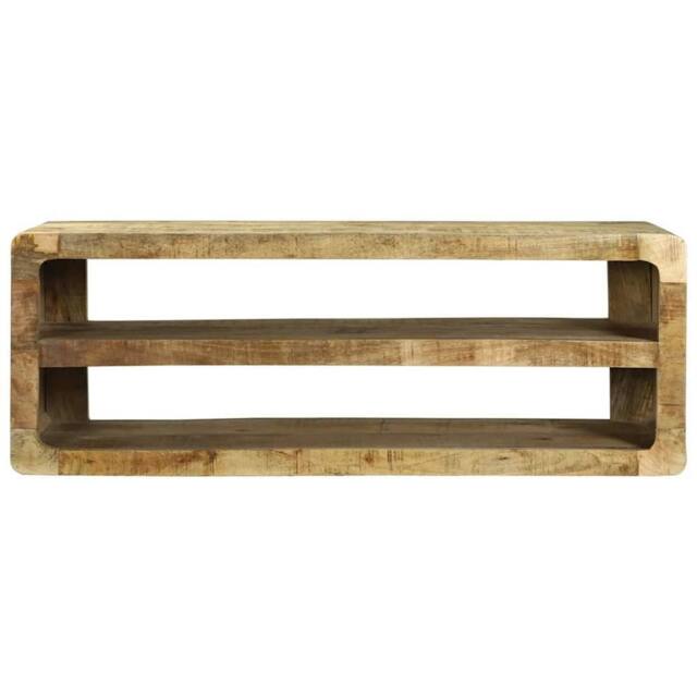Berkfield Home TV Cabinet 100x32x36 cm Solid Wood Mango in Brown - Size: 100 x 32 x 36 cm - image 1