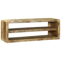 Berkfield Home TV Cabinet 100x32x36 cm Solid Wood Mango in Brown - Size: 100 x 32 x 36 cm - thumbnail 3