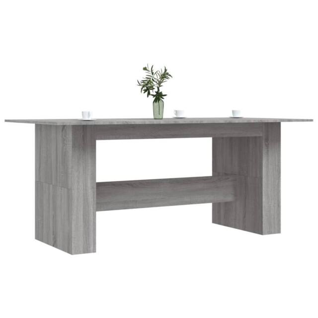 Berkfield Home Elegant Dining Table Grey Sonoma 180x90x76 cm Engineered Wood - Size: 180 x 90 x 76 cm - image 1