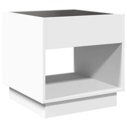 Berkfield Home Bedside Table with Infinity LED White 50x50x50 cm - Size: 50 x 50 x 50 cm - thumbnail 8