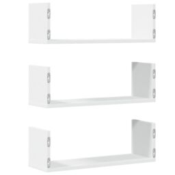 Berkfield Home Wall Shelves 3 pcs White 58x18x18 cm Engineered Wood - Size: 58 x 18 x 18 cm - thumbnail 6