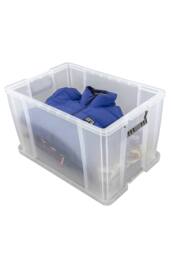 Whitefurze Set of 6 Allstore Storage Box with Lid & Silver Clamp - Clear - thumbnail 3