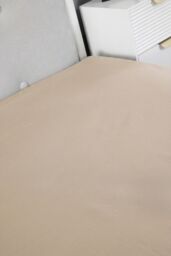 Snug City Fitted Sheet Polycotton Plain Dyed Extra Deep 25cm Bed Linen in Cream - Size: Double - thumbnail 4