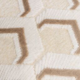 Paoletti Ledbury Geometric Velvet Cushion in Taupe - Size: 45 cm x 45 cm - thumbnail 5