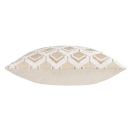 Paoletti Ledbury Geometric Velvet Cushion in Taupe - Size: 45 cm x 45 cm - thumbnail 3