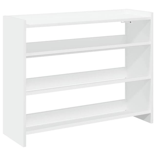 Berkfield Home Shoe Rack White 80x25x62 cm Engineered Wood - Size: 80 x 25 x 62 cm - image 1