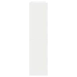 Berkfield Home Shoe Rack White 80x25x62 cm Engineered Wood - Size: 80 x 25 x 62 cm - thumbnail 5