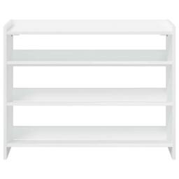 Berkfield Home Shoe Rack White 80x25x62 cm Engineered Wood - Size: 80 x 25 x 62 cm - thumbnail 4