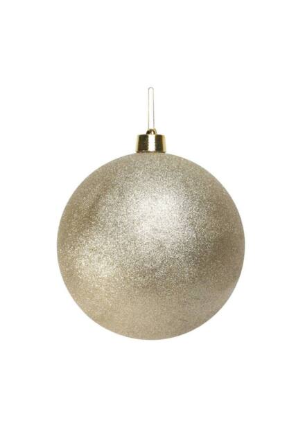 KDMD Champagne Glitter Shatterproof Bauble x1 30cm in Gold - image 1