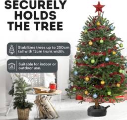 Pelle & Sol Christmas Tree Stand for Real Trees - Fits Up to 9ft Xmas Tree in Dark Green - thumbnail 4