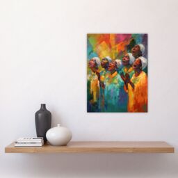 "Artery8 Christian Gospel Choir Colourful African Music Artwork Unframed Wall Art Print Poster Home Decor Premium - Size: W12"" x H16""" - thumbnail 4