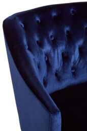 Orsina Classic Blue Velvet Chair, Mid Century Design Comfortable Armchair, Velvet Upholstered Modern Armchair - thumbnail 5