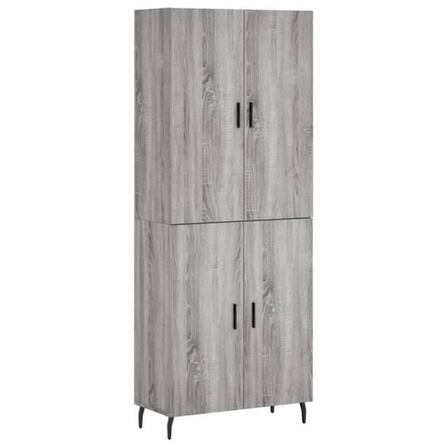Berkfield Home Highboard Grey Sonoma 69.5x34x180 cm Engineered Wood - image 1