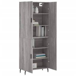 Berkfield Home Highboard Grey Sonoma 69.5x34x180 cm Engineered Wood - thumbnail 3